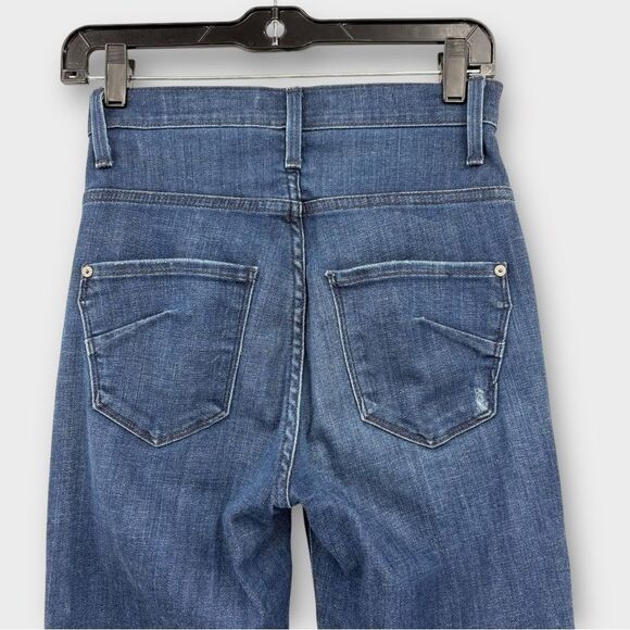 James Jeans Freida High Rise Flare Jeans in Distressed Blue Women’s Size 25 - Picture 3 of 5